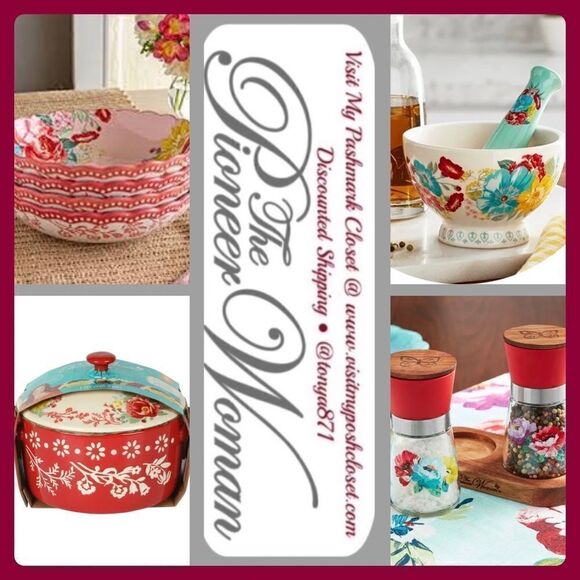 🦋 New Pioneer Woman Fancy Flourish & Sweet Romance Gift Set! Set of 7 - Picture 1 of 10